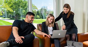 Image of a student on a laptop